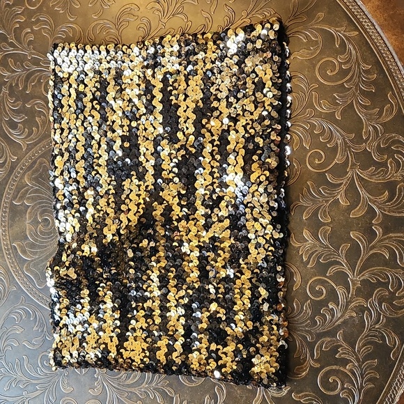 Gold Sequin Tube Top - Picture 2 of 2